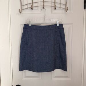LOFT Blue A-Line Mini Skirt for Work